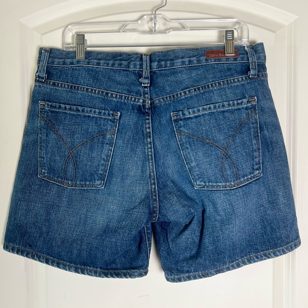 Calvin Klein Dark Blue Denim Jean Shorts